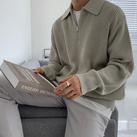 Herren Quarter-Zip Pullover