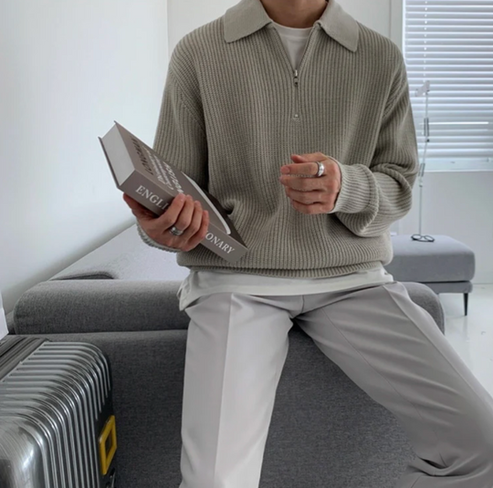 Herren Quarter-Zip Pullover