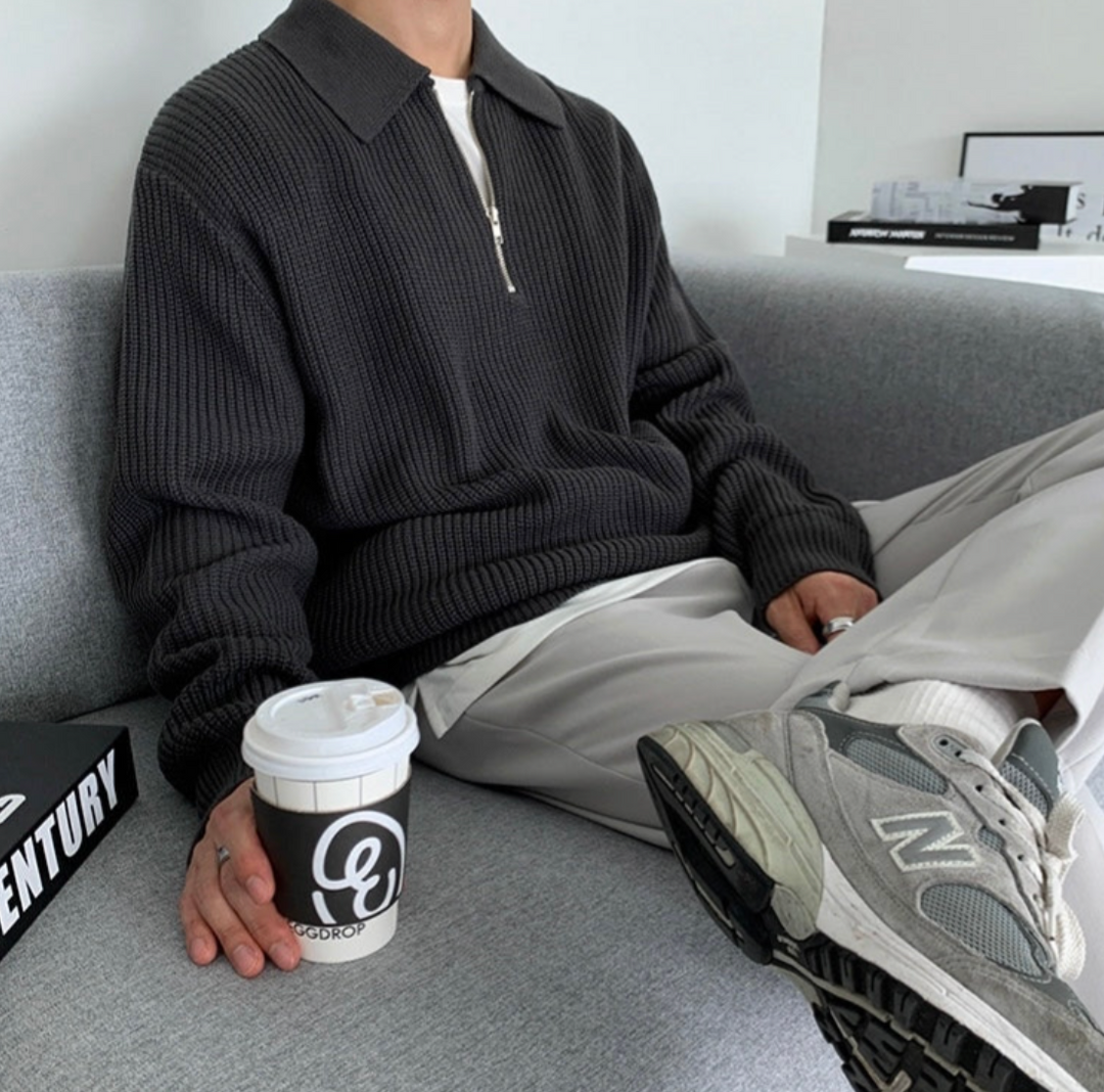 Herren Quarter-Zip Pullover
