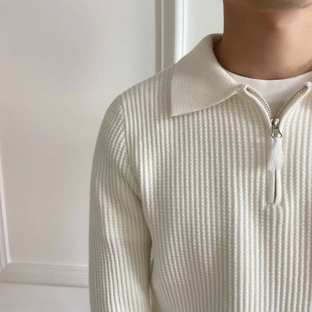 Herren Quarter Zip Pullover Mit Klassischem Design