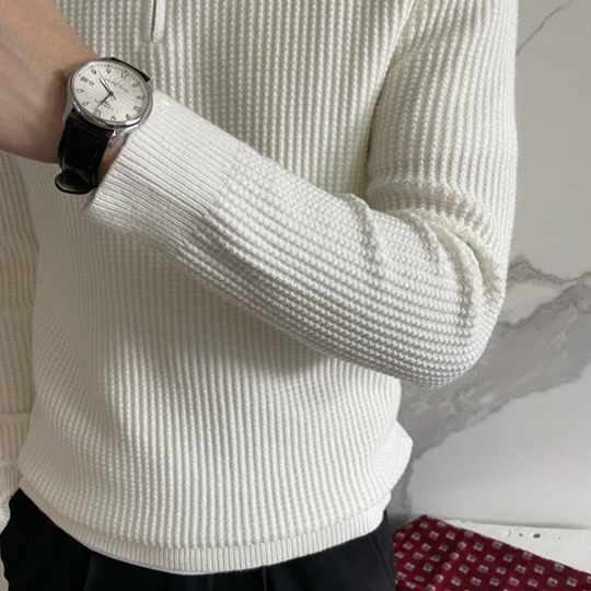 Herren Quarter Zip Pullover Mit Klassischem Design