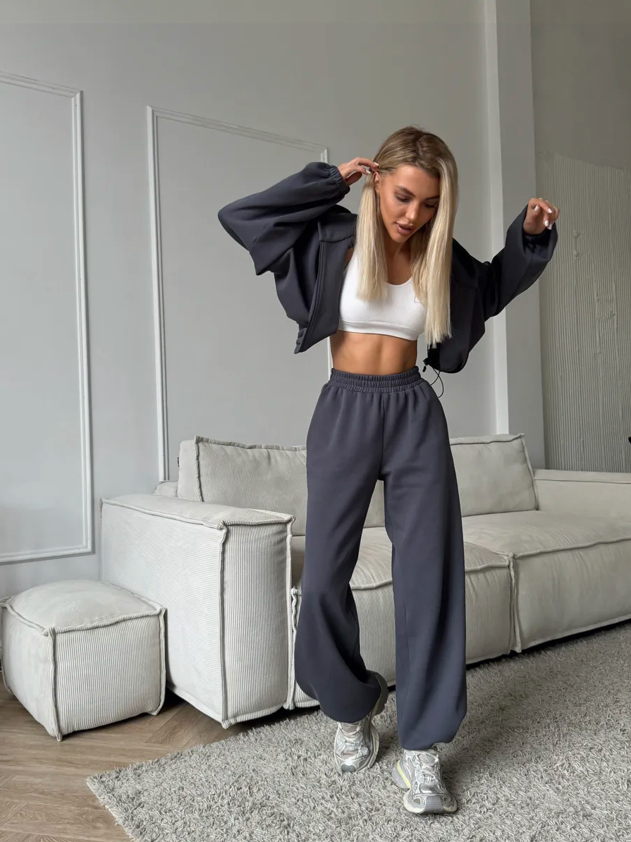 Damen Freizeit Set Urban Fit Mit Hoodie Und Hose