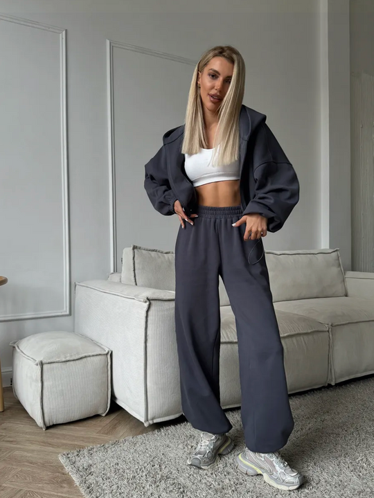 Damen Freizeit Set Urban Fit Mit Hoodie Und Hose