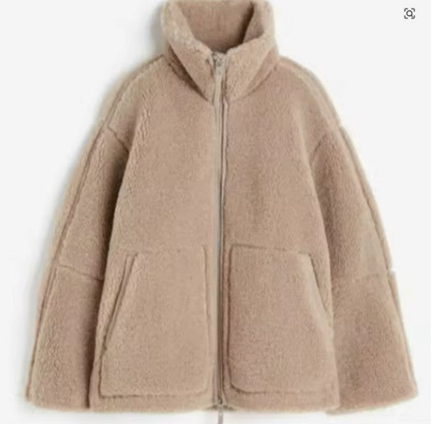 Damen Wolljacke Mit Reißverschluss Im Modernen Design