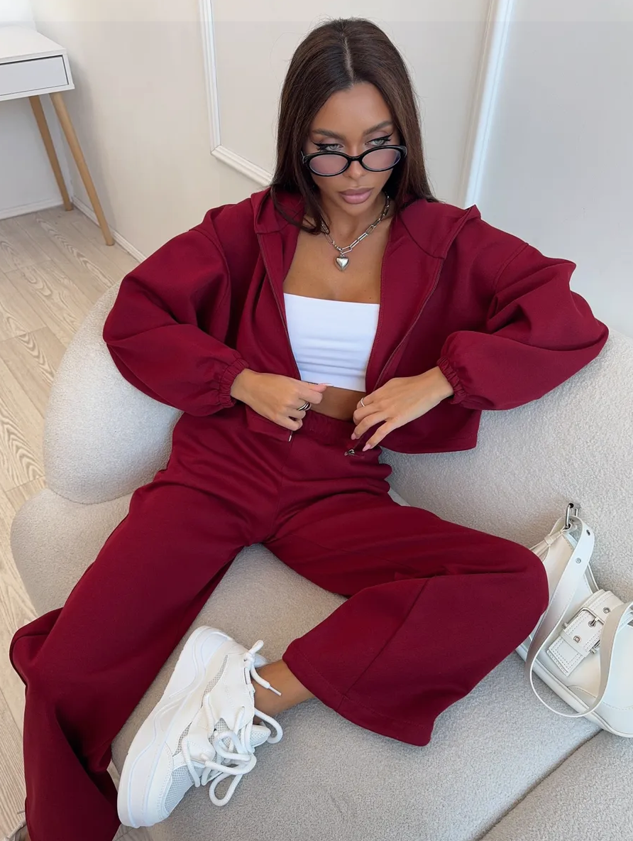 Damen Freizeit Set Urban Fit Mit Hoodie Und Hose