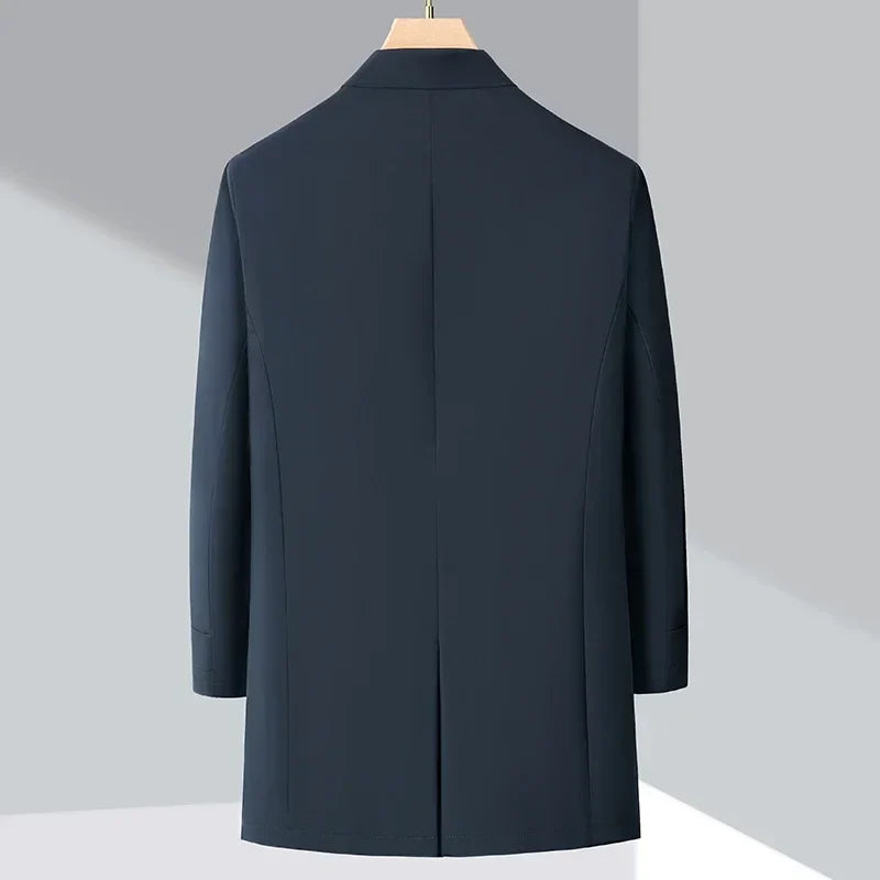 Herren Trenchcoat Mit Daunenfüllung Und Klassischem Design