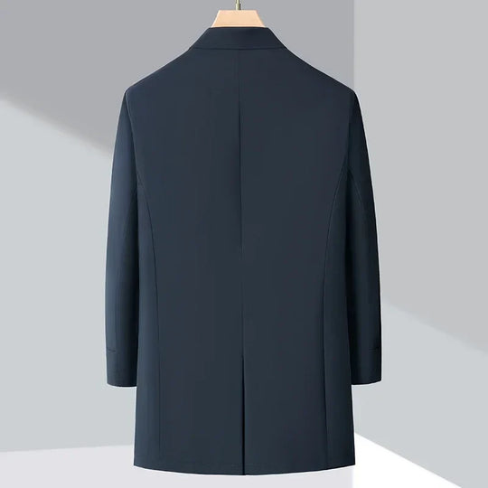 Herren Trenchcoat Mit Daunenfüllung Und Klassischem Design
