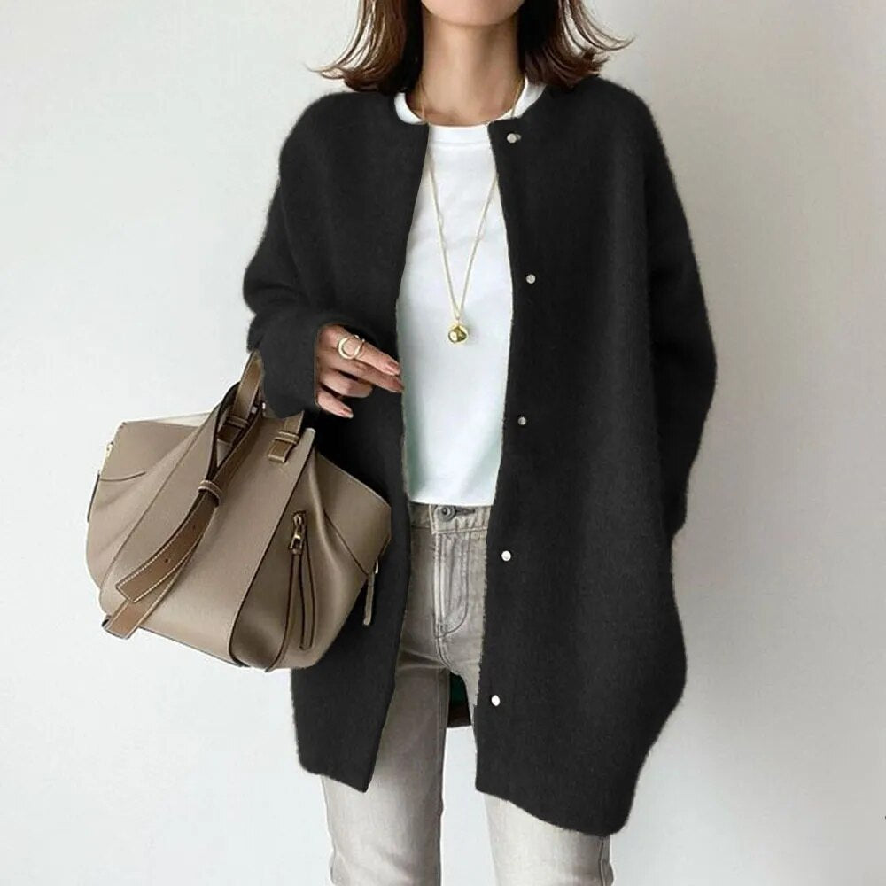 Damen Cardigan Mit Knopfleiste
