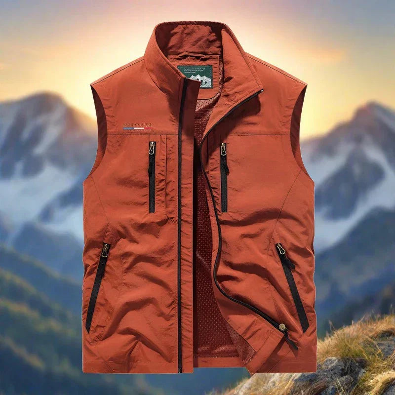 Herren Outdoor Weste Mit Vielseitigem Design