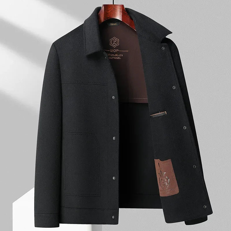Herren Wolljacke Mit Klassischem Schnitt
