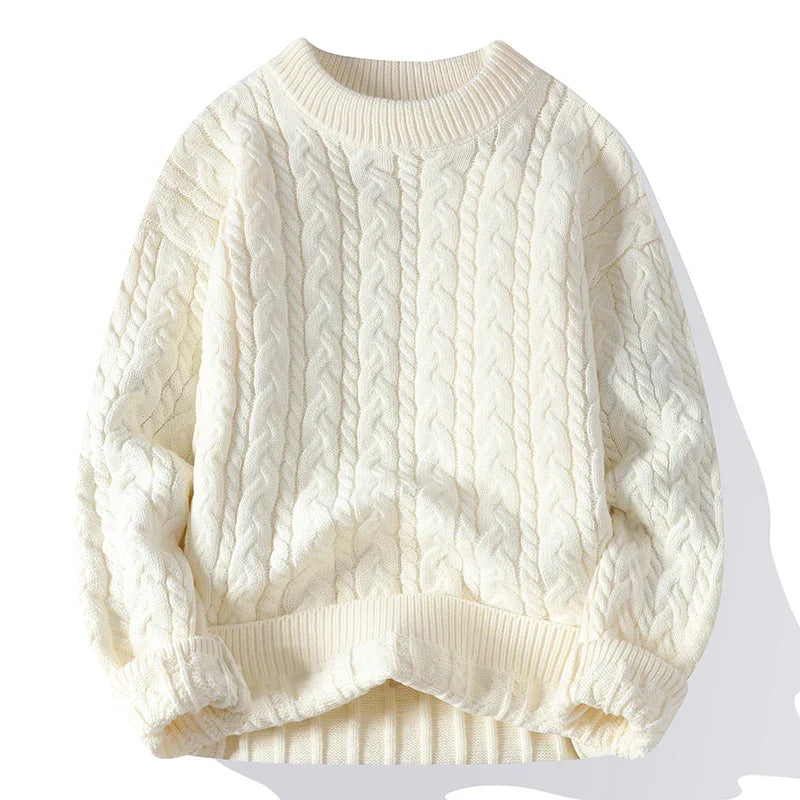 Damen Strickpullover Mit Klassischem Zopfmuster