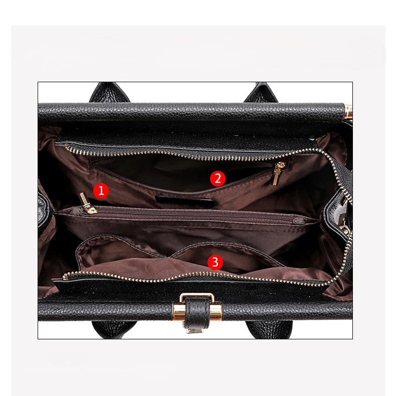 Strukturierte Handtasche mit Krokoprägung für Damen