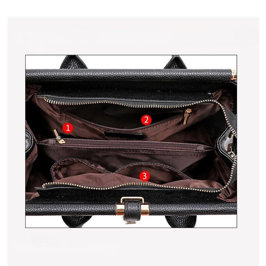 Strukturierte Handtasche mit Krokoprägung für Damen