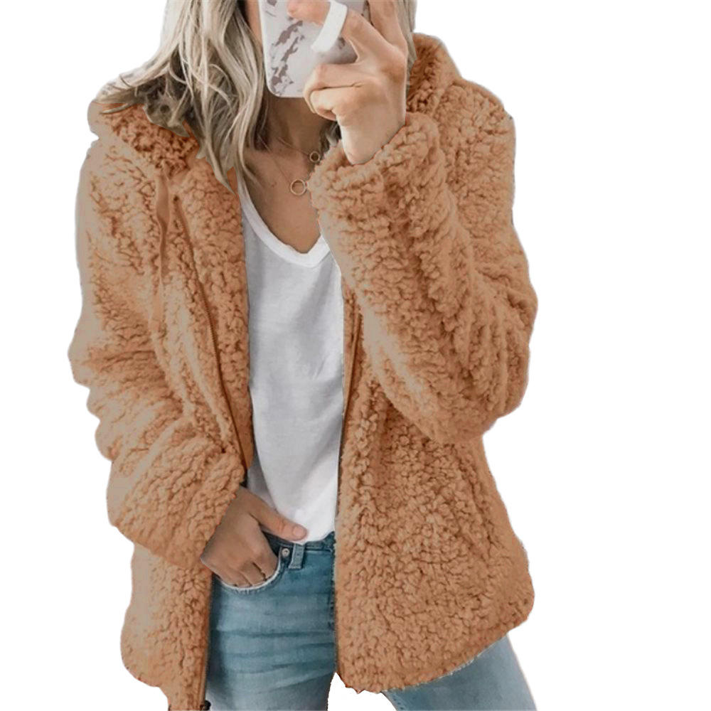 Damen Winterjacke Mit Flauschigem Design