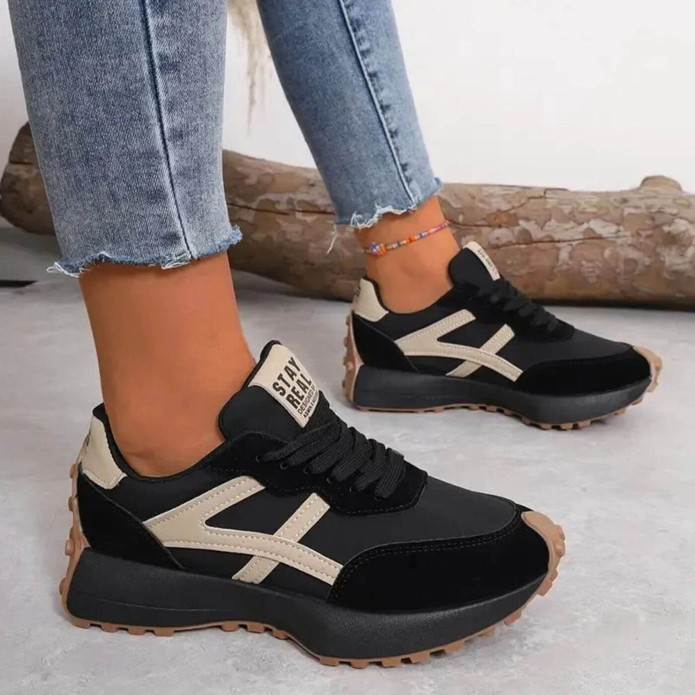 Damen Sneakers Mit Rutschfester Sohle Im Sportlichen Design