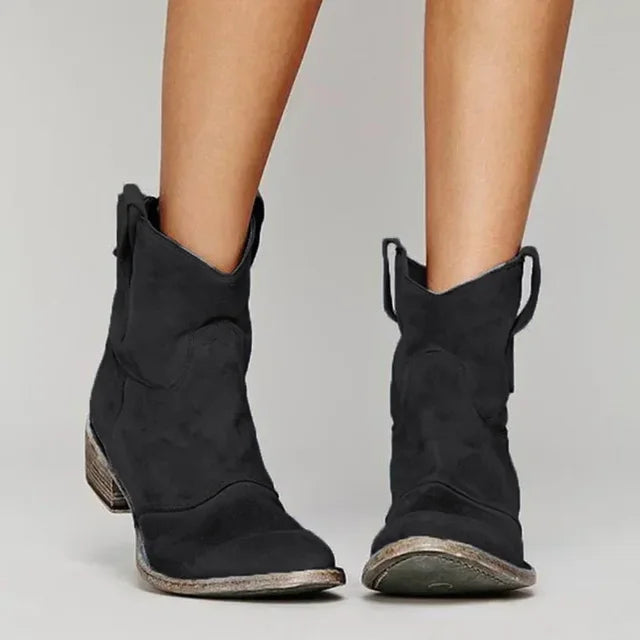Damen Western Stiefeletten Im Vintage Design