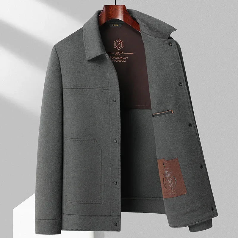 Herren Wolljacke Mit Klassischem Schnitt