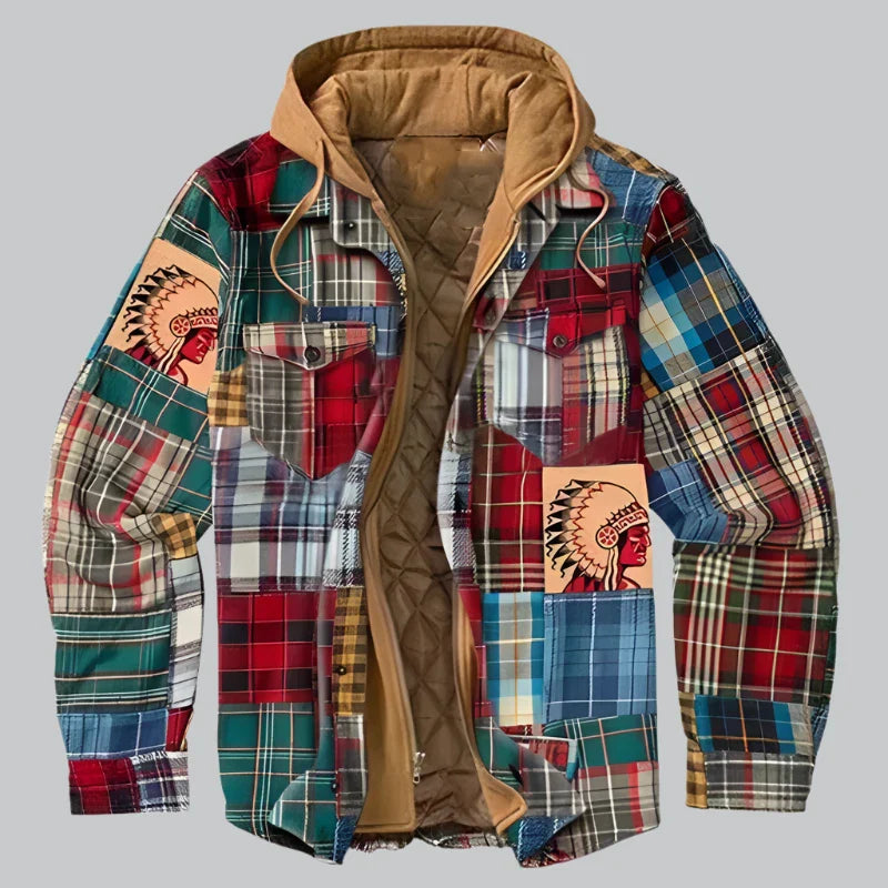 Herren Holzfällerjacke Mit Fleece Futter
