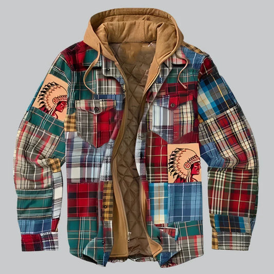 Herren Holzfällerjacke Mit Fleece Futter