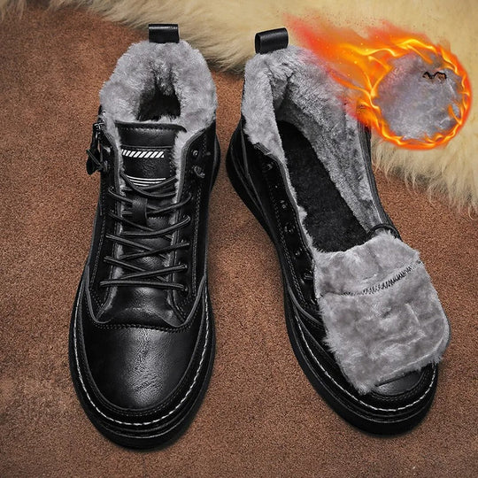 Herren Winterstiefel Mit Fleecefutter Und Rutschfester Sohle