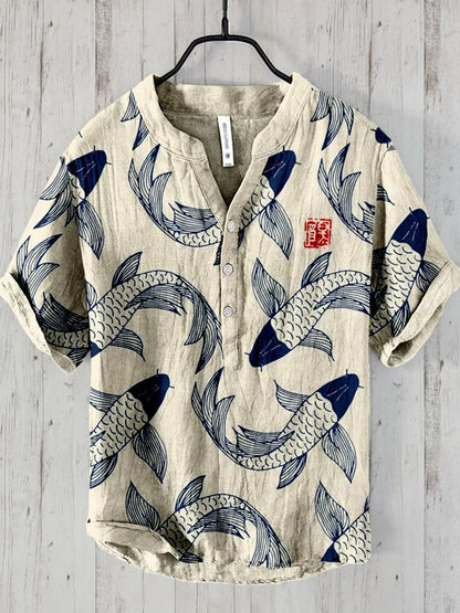 Herren Hemd Mit Vintage Print