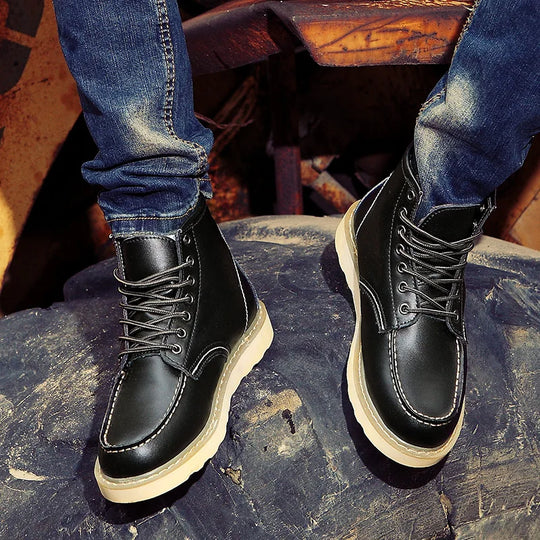 Herren Retro Stiefel Im Vintage Design
