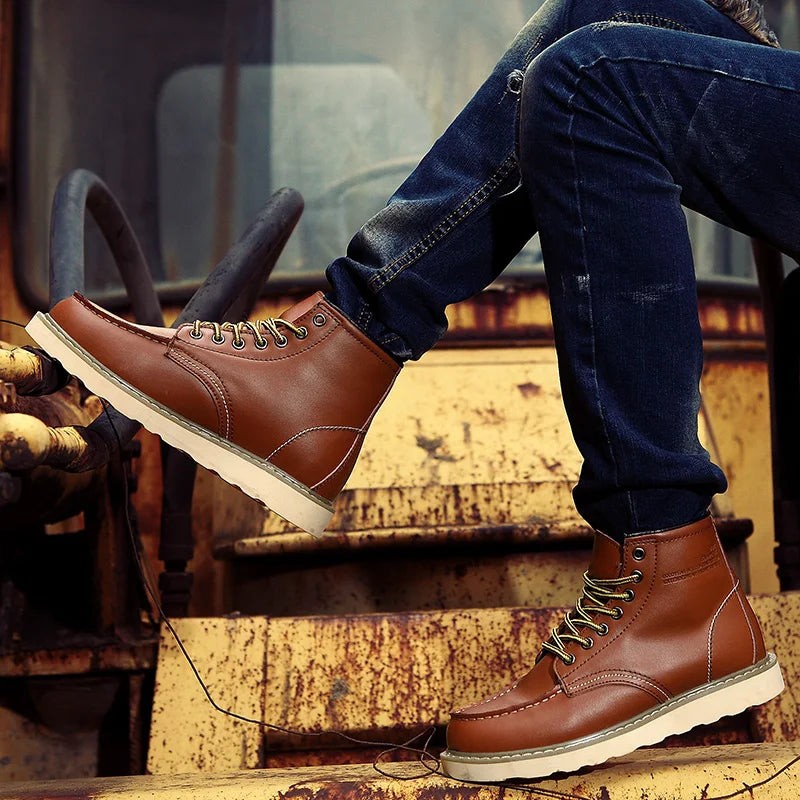 Herren Retro Stiefel Im Vintage Design