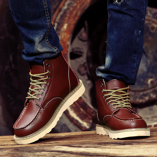 Herren Retro Stiefel Im Vintage Design
