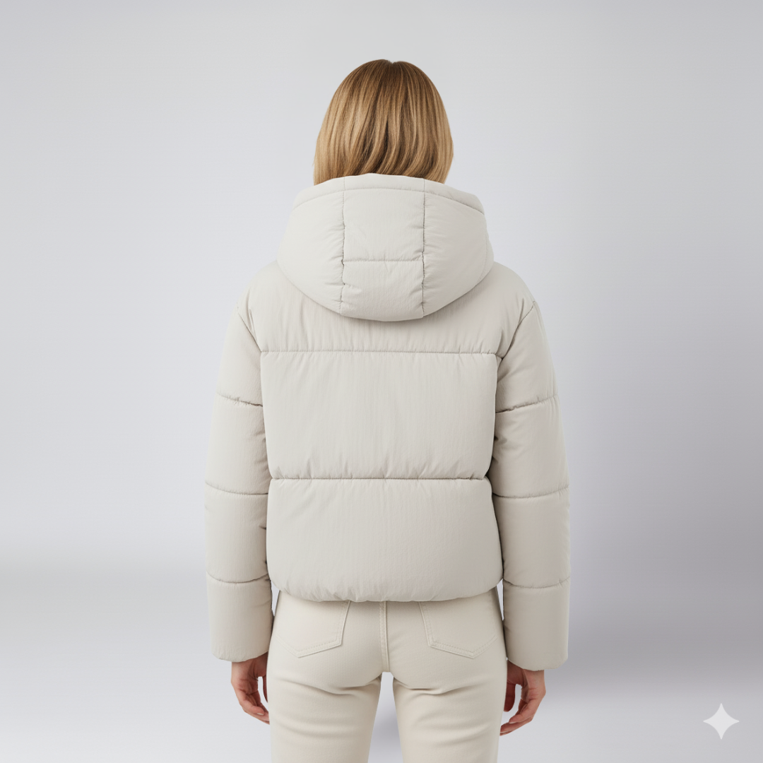 Damen Steppjacke Mit Kapuze Und Modernem Design