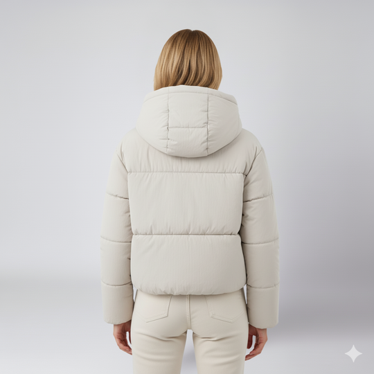 Damen Steppjacke Mit Kapuze Und Modernem Design