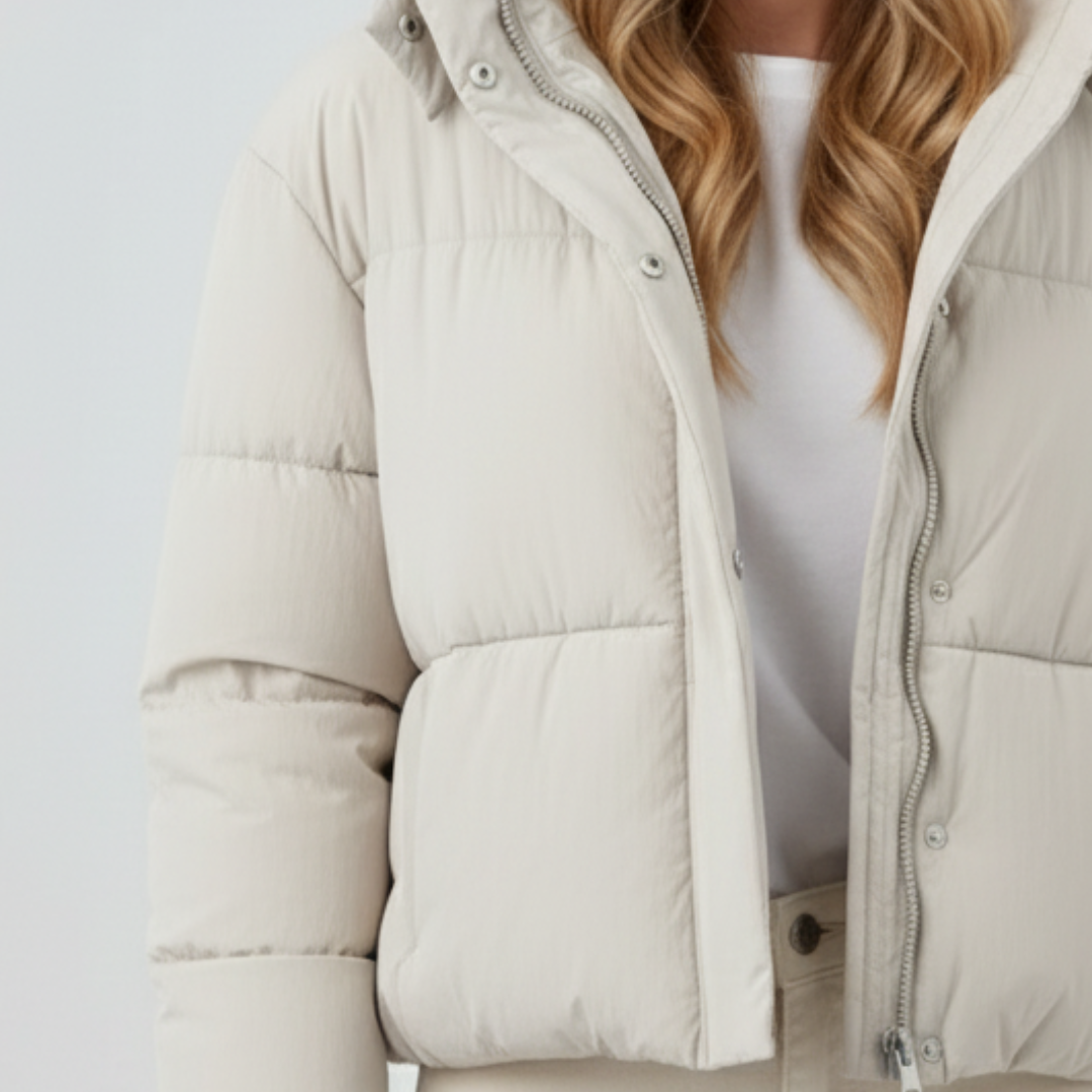 Damen Steppjacke Mit Kapuze Und Modernem Design