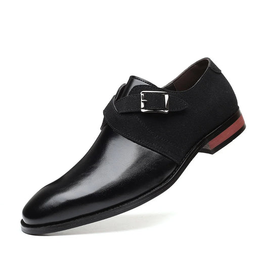 Herren Loafer Mit Doppelter Schnalle Und Zweifarbigem Design