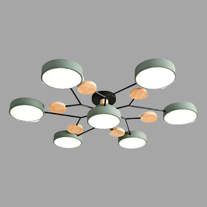 Skandinavische LED-Deckenlampe – Verzweigtes Design in Mattweiß