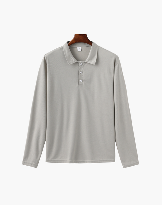 Herren Polo Langarmshirt