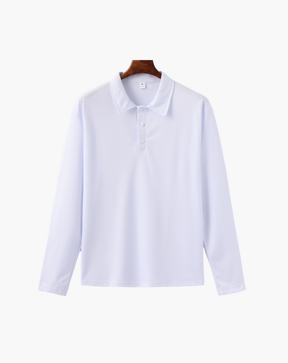 Herren Polo Langarmshirt