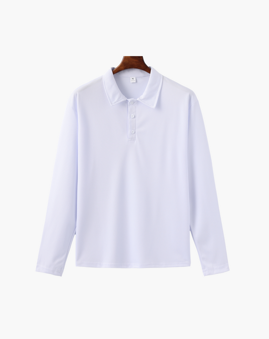 Herren Polo Langarmshirt