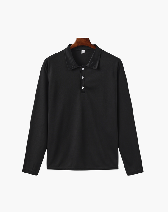 Herren Polo Langarmshirt