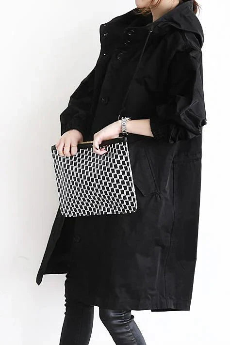 Damen Regenmantel Mit Kapuze Und Oversize Schnitt
