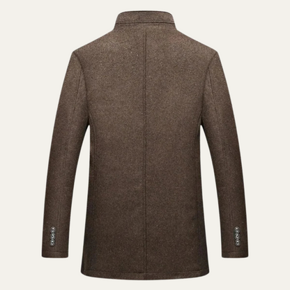 Herren Wollmantel Mit Klassischem Winter Design