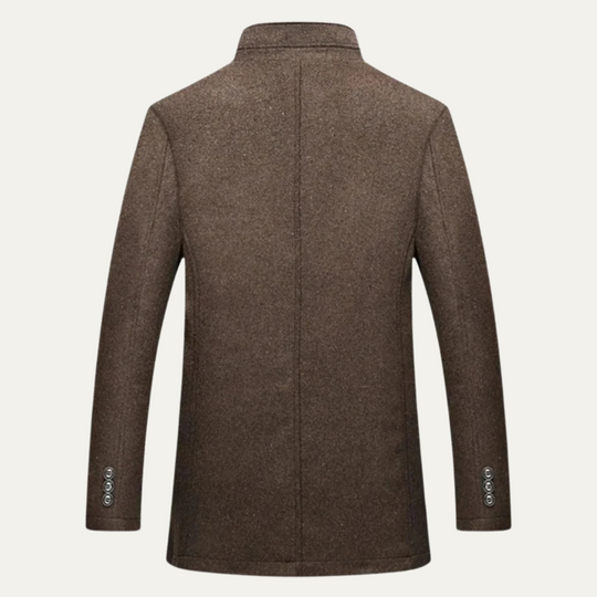 Herren Wollmantel Mit Klassischem Winter Design