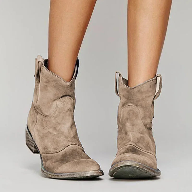 Damen Western Stiefeletten Im Vintage Design