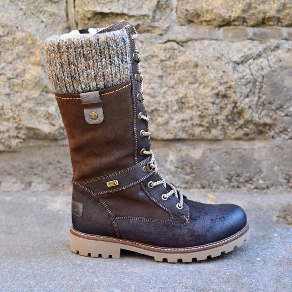 Damen Winterstiefel Mit Rutschfester Sohle Und Wetterfestem Design