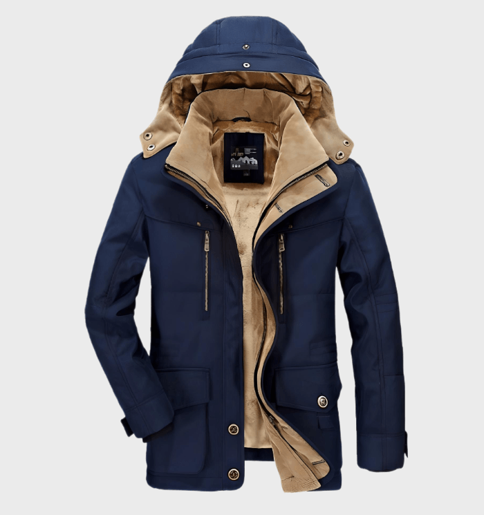 Herren Winterjacke Mit Kapuze Für Kalte Tage