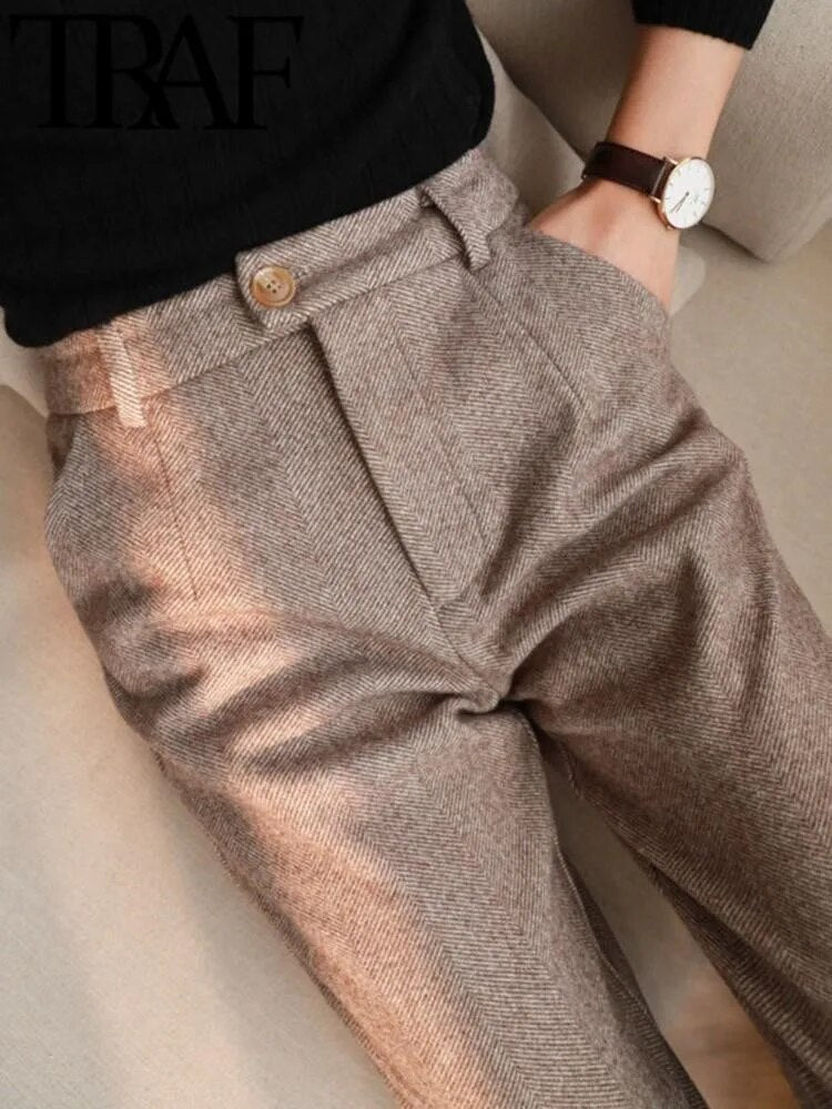 Damen Elegante Hose Mit Feinheiten