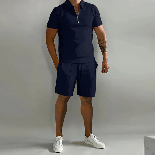Herren Sommer Set Mit Polo Und Shorts