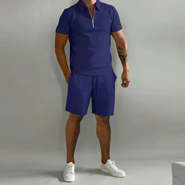 Herren Sommer Set Mit Polo Und Shorts