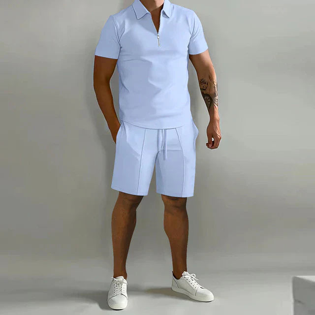 Herren Sommer Set Mit Polo Und Shorts