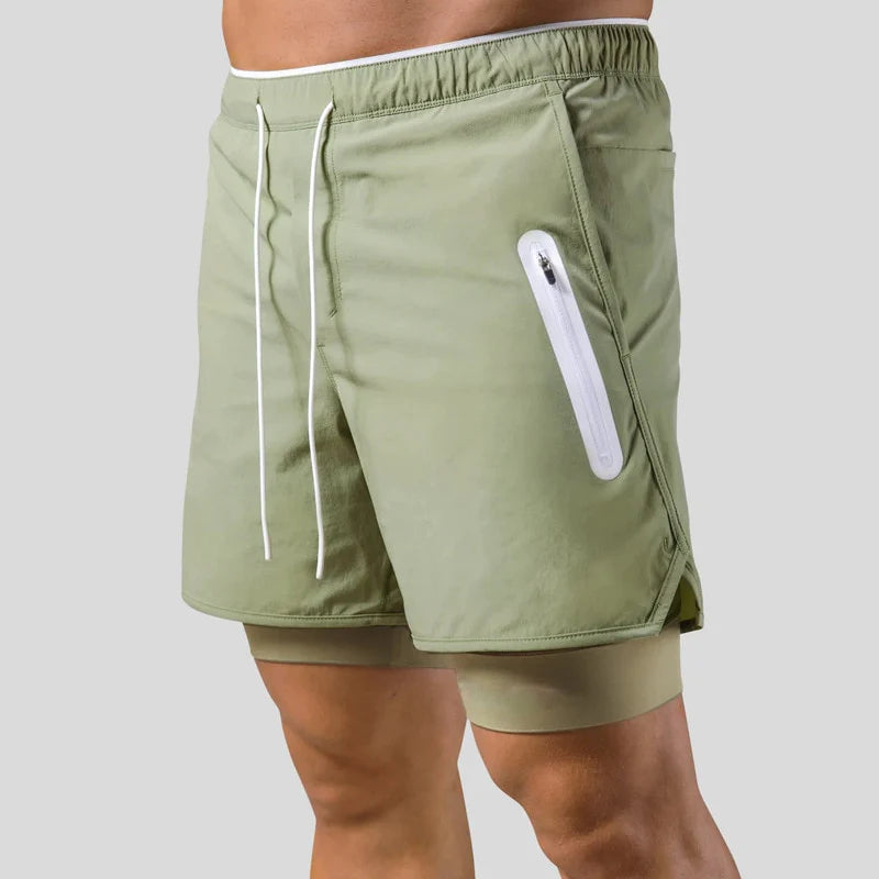 Herren-Trainingshose mit integrierten Kompressionsshorts