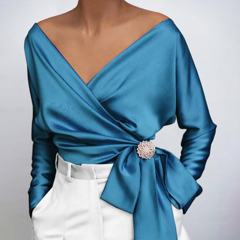 Seidensatinbluse für Damen