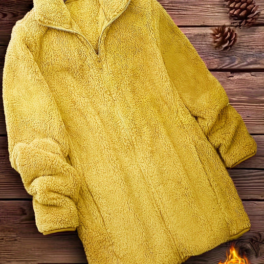 Gefütterte Winterjacke mit Reißverschluss für Damen